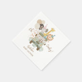 Safari Jungle Animals Boho Baby Dusche Serviette (Ecke)