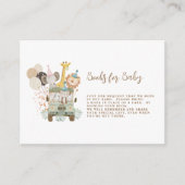 Safari Jungle Animals Boho Buch für die Babybuchun Begleitkarte (Vorderseite)