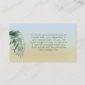 Safari Jungle Animals Book for Baby Showgame Begleitkarte (Rückseite)