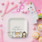 Safari Jungle Animals Boy Baby Dusche Pappteller (Party)