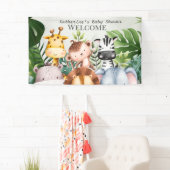 Safari Jungle Animals Boy Tropical Baby Dusche Banner (Insitu)