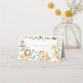 Safari Jungle Animals Buffet Food Labels Platzkarte