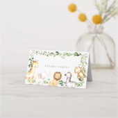 Safari Jungle Animals Buffet Food Labels Platzkarte (Rückseite)