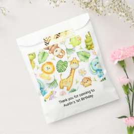 Safari Jungle Animals Geburtstagsdusche Geschenktütchen