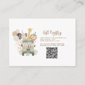 Safari Jungle Animals Geschenk Registrierung Begleitkarte (Vorderseite)