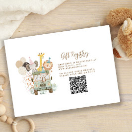 Safari Jungle Animals Geschenk Registrierung Begleitkarte