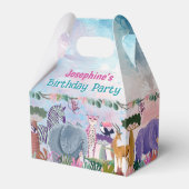 Safari jungle animals girl custom geschenkschachtel (Rückseite)