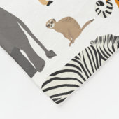 Safari Jungle Animals Ihren Namen hinzufügen Fleecedecke (Ecke)