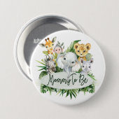 Safari Jungle Animals Mommy Baby Dusche Button (Vorne & Hinten)