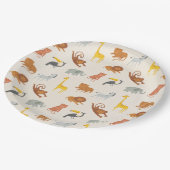 Safari Jungle Animals Pappteller (Schrägansicht)