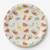 Safari Jungle Animals Pappteller (Vorderseite)