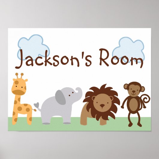 Safari Jungle Animals Poster/Print Poster (Vorne)