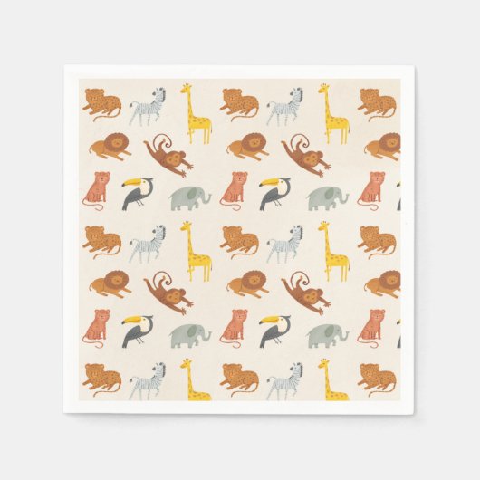 Safari Jungle Animals Serviette (Vorderseite)