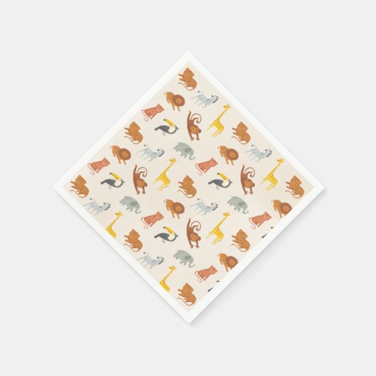 Safari Jungle Animals Serviette (Ecke)