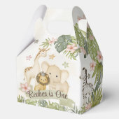 Safari Jungle Animals Themed Party Box Geschenkschachtel (Vorderseite)