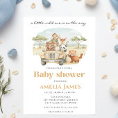 Safari Jungle Animals Wild Ein Junge Babydusche Einladung