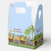 Safari Jungle Animes in Train Gable Gvor Box Geschenkschachtel (Geöffnet)