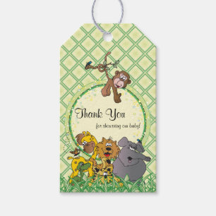 Safari Jungle Baby Animals Baby Dusche Vielen Dank Geschenkanhänger