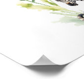 Safari Jungle Baby Animals Baby Dusche Willkommen Poster (Ecke)