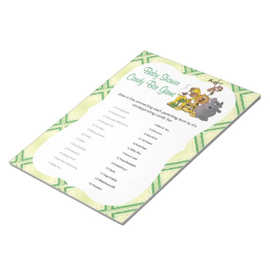 Safari Jungle Baby Animals - Candy Bar Notizblock (angewinkelt)