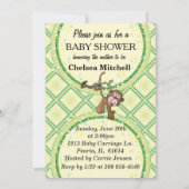 Safari Jungle Baby Animals Einladung (Rückseite)