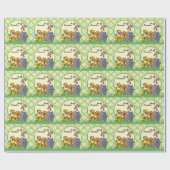 Safari Jungle Baby Animals Geschenkpapier (Flach)