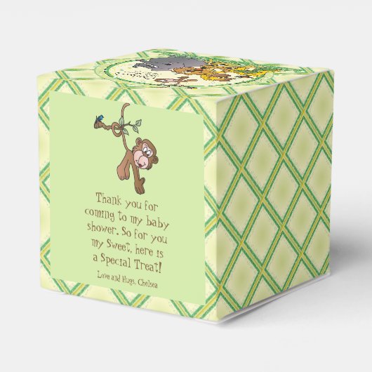 Safari Jungle Baby Animals Geschenkschachtel (Rückseite)