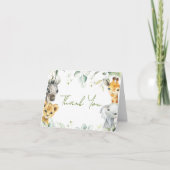 Safari Jungle Baby Dusche Danke Karte (Vorderseite)