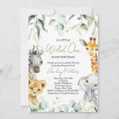 Safari Jungle Baby Dusche Einladung (Vorderseite)