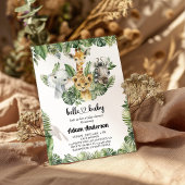 Safari Jungle Baby Dusche Einladung - Süße Tier