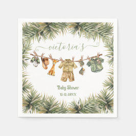 Safari Jungle Baby Dusche Wäscheleine Serviette