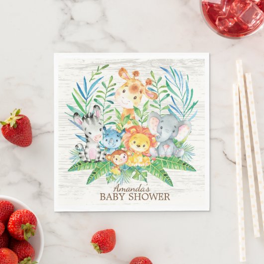 Safari Jungle Baby Duschpapier Napkins Serviette (Beispiel)