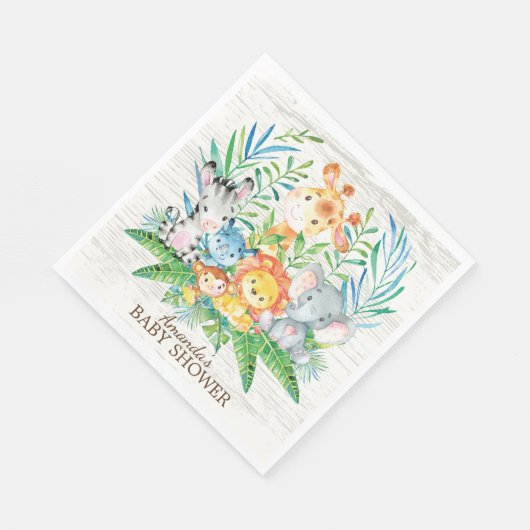 Safari Jungle Baby Duschpapier Napkins Serviette (Ecke)