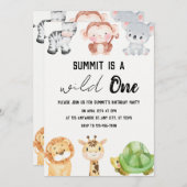 Safari Jungle Baby Invite Einladung (Vorne/Hinten)