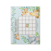 Safari Jungle Baby Shooter Bingo Game Notepad Notizblock (Rotiert)