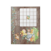 Safari Jungle Baby Shooter Bingo Game Notepad Notizblock (Rotiert)
