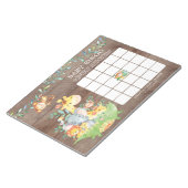 Safari Jungle Baby Shooter Bingo Game Notepad Notizblock (angewinkelt)