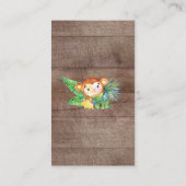 Safari Jungle Baby Showdusche Windeln Raffle Ticke Begleitkarte (Rückseite)