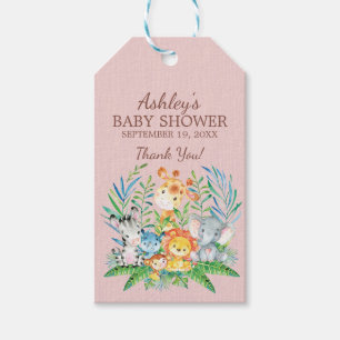 Safari Jungle Baby Shower Favor Geschenk Tag Geschenkanhänger