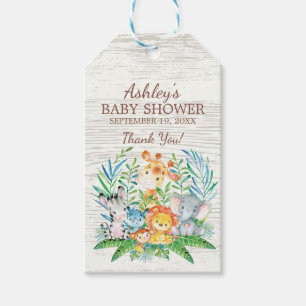 Safari Jungle Baby Shower Favor Geschenk Tag Geschenkanhänger