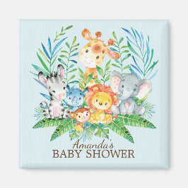 Safari Jungle Baby Shower Favor Magnet