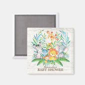 Safari Jungle Baby Shower Favor Magnet (Vorderseite/Rückseite)