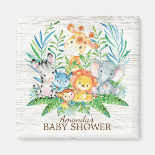 Safari Jungle Baby Shower Favor Magnet