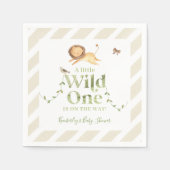 Safari Jungle Baby Shower für Baby Girl oder Boy Serviette (Vorderseite)