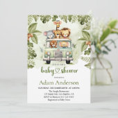 Safari Jungle Baby Shower Invitation Einladung (Stehend Vorderseite)