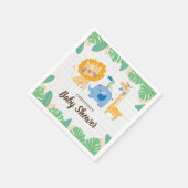 Safari Jungle Baby Shower Napkin Serviette (Ecke)