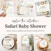 Safari Jungle Baby Showvordiktatorkarte Einladung