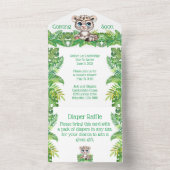 Safari Jungle Babydusche alles in einer Einladung (Innen Boden)