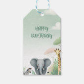 Safari Jungle Birthday Geschenktasten Geschenkanhänger (Vorderseite)