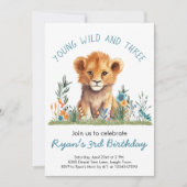 Safari Jungle Birthday Party Boys Einladung (Vorderseite)